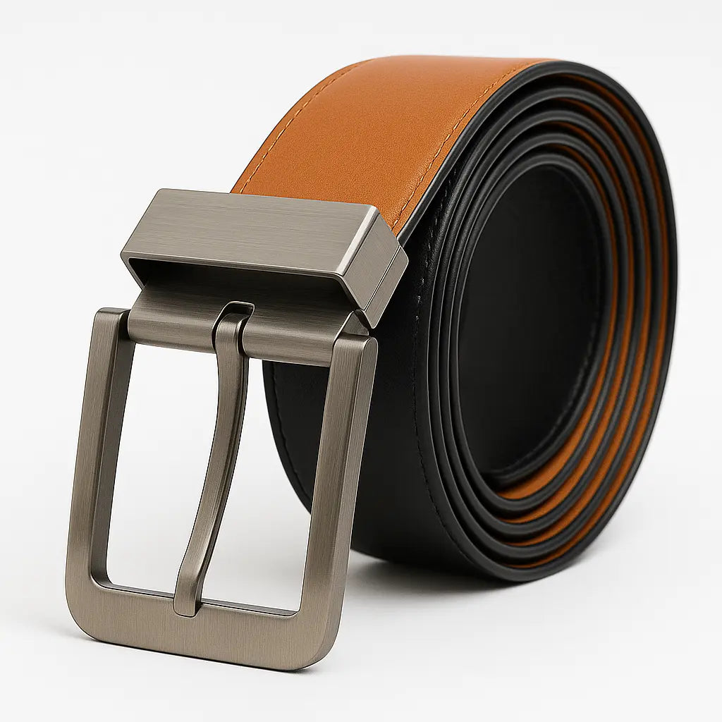 The Notting – Reversible Genuine Leather Belt in Black & Tan Montaro London